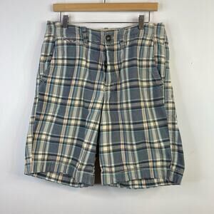 Vintage Y2K Abercrombie and Fitch plaid cotton long shorts distressed mens 30